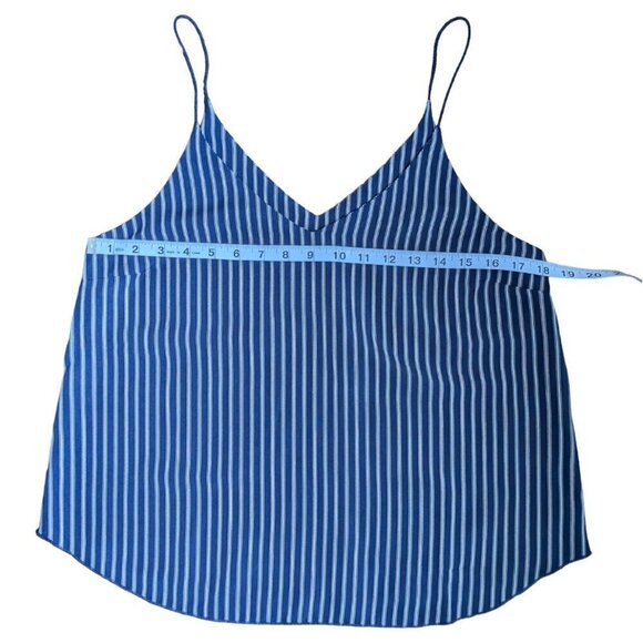 Forever 21 Navy Blue V-Neck Tank Top, Orange/White Stripes, Spaghetti  Straps - Picture 5 of 6